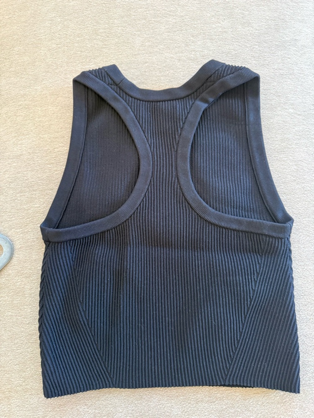 CUTS Black Ribbed Racerback Tank Top - Picture 3 of 3